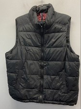 Tommy Hilfiger Men's Puffer Vest Black Full Zip Quilted Mock Neck Size L