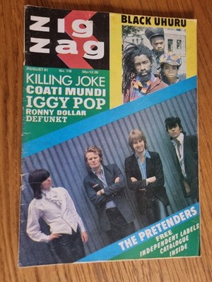 Zigzag Magazine No 116 August 1981 Black Uhuru, Killing Joke, Iggy Pop
