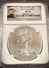2014 SILVER EAGLE FIRST RELEASES * NGC MS-70 * (7802)