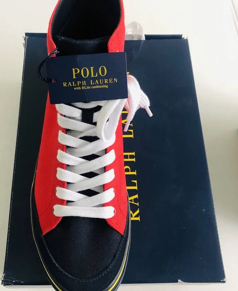 Vintage Polo Ralph Lauren Bear Stadium 1992 Snowbeach P Wing Rare Sneaker Sz 8.5 image 2