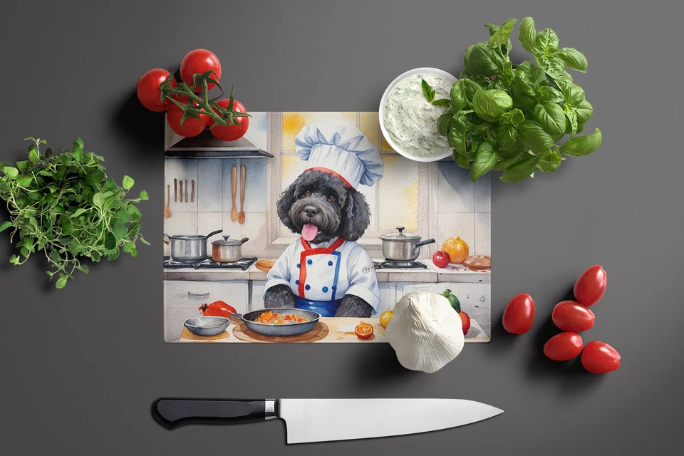 Portuguese Water Dog The Chef Glass Cutting Board Large DAC6309LCB - Image 3 of 4