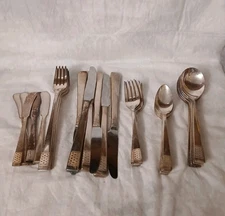 National Silver Co. “Tivoli” Silverplate Flatware 36 Pc Service for 6 Tarnished