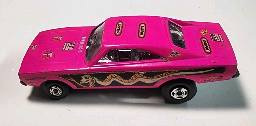 Matchbox Superfast #70 Pink Dodge Charger Dragster 1/64 Diecast