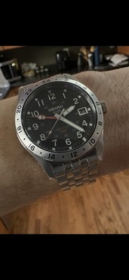 Seiko Men's Automatic Stainless Steel Watch SSK023 Curved GMT 5 Field Sport