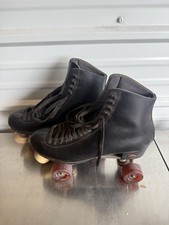 Vintage Riedell 120 Leather Roller Skates Size 12.5 Sure-Grip Century 8 Plates