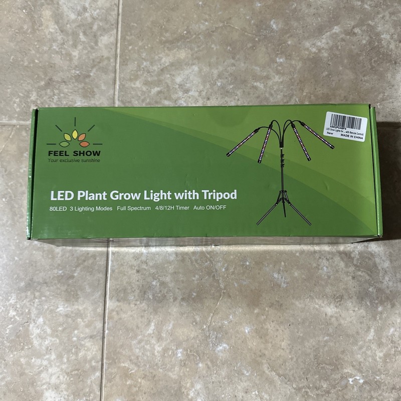  LED Plant Grow Light w/ Tripod Feel Show 80 LED/3 lite modes/timer/auto on/off