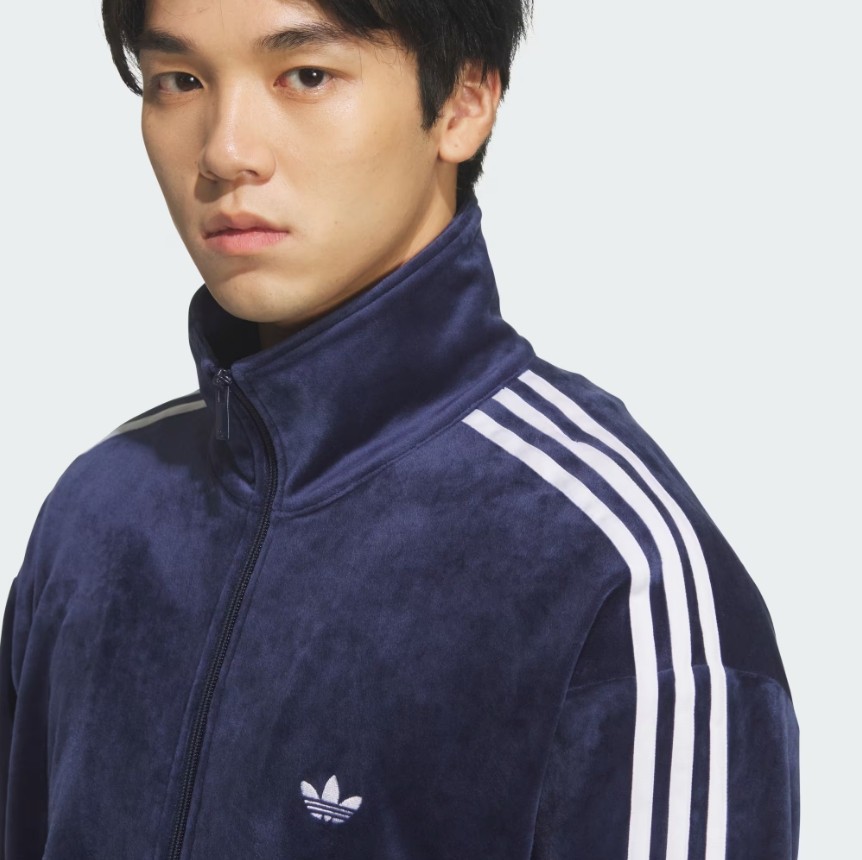 Adidas Originals Mens FIREBIRD VELOUR TRACKTOP JACKET KQ5475 Night