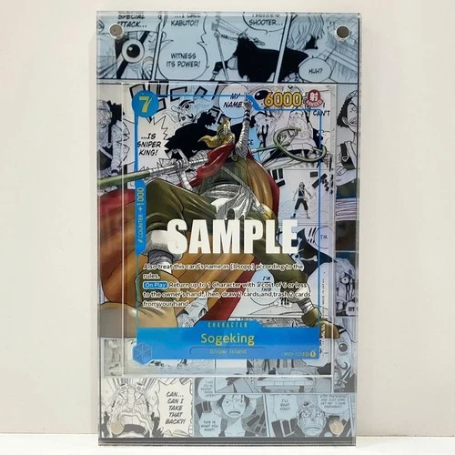 ONE PIECE TCG EXTENDED ART ACRYLIC CASE CARD SOGEKING OP03-122 SEC MANGA PRB01