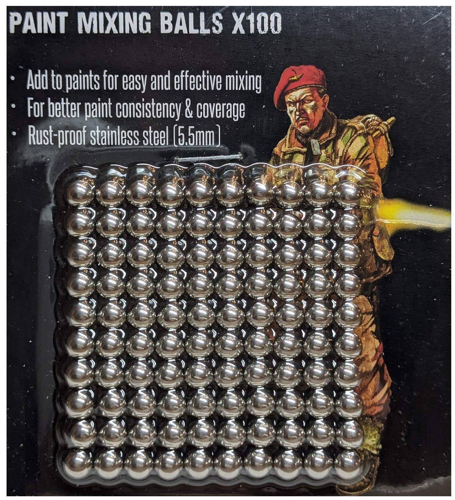 Warlord Games Paint Mixing Balls x100 (Stainless Steel) for Mixing Model Paints