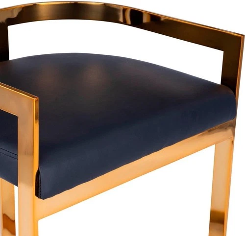 Join the Luxury Trend: Gold and Black Clarence Counter Stool - Picture 4 of 5