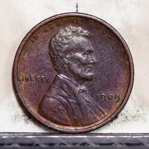 1909 VDB Lincoln Wheat Cent - AU Details Staple Scr on Cheek, Dark (#58795-L)