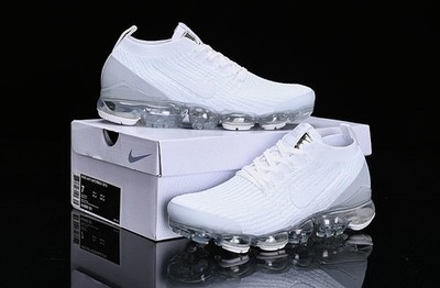 Nike Air VaporMax Flyknit 3 All White Men's Air Cushion Shoes Size 8-11