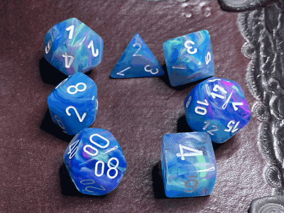 Chessex Mini Polyhedral 7-Die Set - Waterlily White Produktbild-Vorschau 5