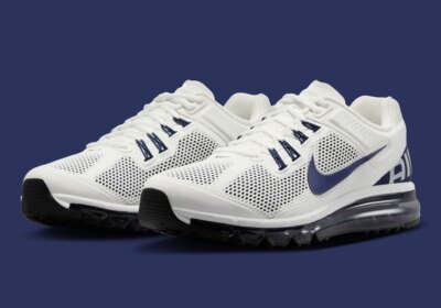 Nike Air Max 2013 Summit White Midnight Navy Nby HF3660-101 sz 6