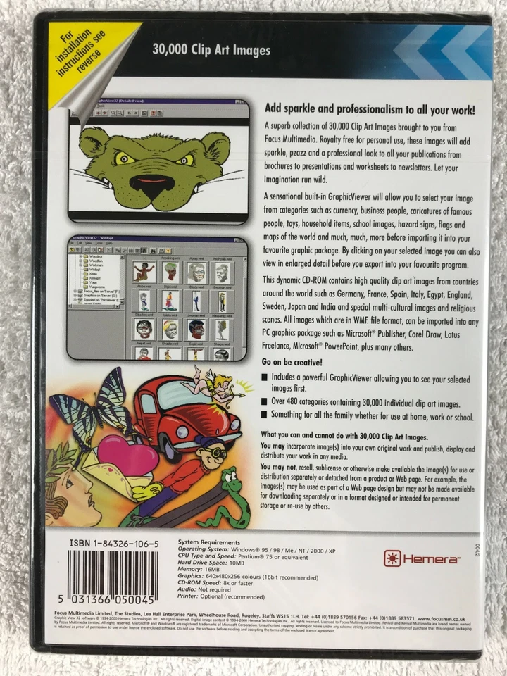 30,000 Clip Art Images - Windows PC - NEW & SEALED - CD-ROM - Revival - Image 2 of 2