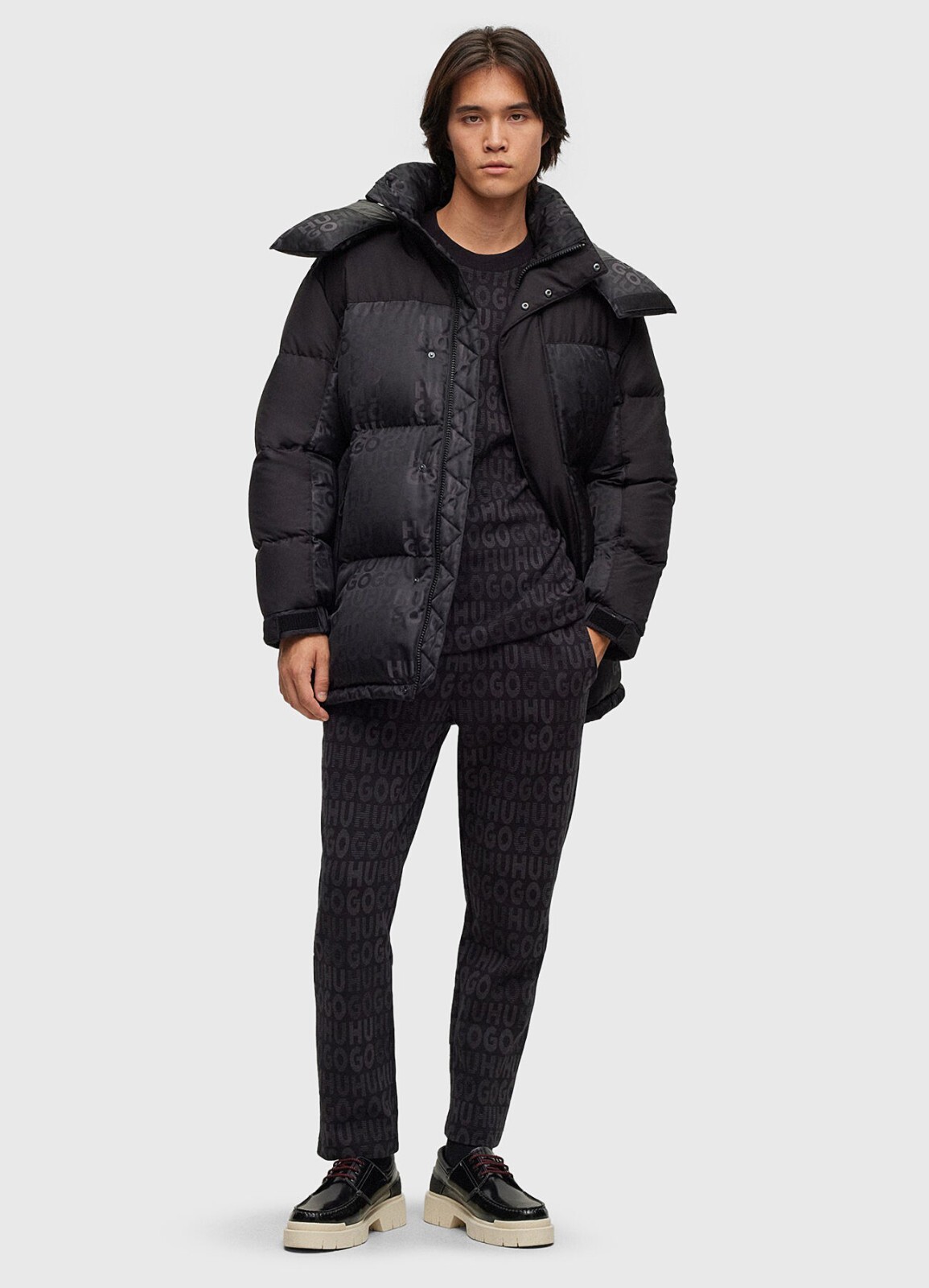 HUGO Mens Sweatshirt Black Pullover With Logo - Dippins Size XL thumbnail 8