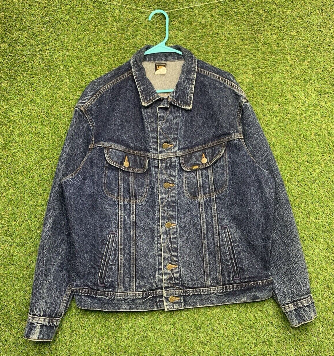 Vintage Lee Union Made Denim Trucker Jacket Mens Large USA Vintage Lee Union Made Denim Trucker Jacket Mens Large USA