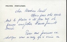 Franck FERNANDEL Autogrammkarte Signiert An R...