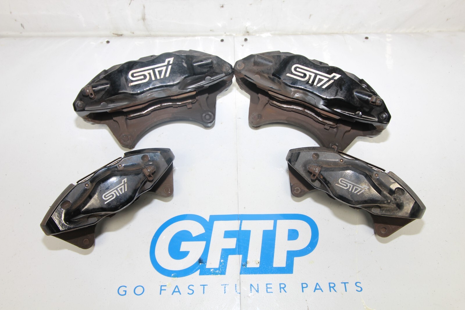 0814 SUBARU WRX STI OEM BREMBO BRAKE CALIPER SET FRONT REAR CALIPERS
