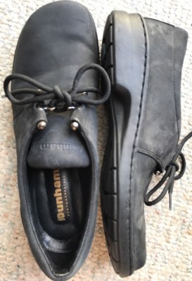 Wms DUNHAM BLACK SUEDE LEATHER OXFORD Brogues Style 5200BK 