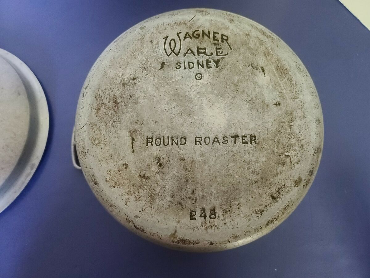 Vtg Wagner Ware No. 8 Drip Drop Round Roaster 248 D Dutch Vtg Wagner Ware No. 8 Drip Drop Round Roaster 248 D Dutch