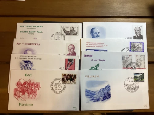 ICOLLECTZONE  Belgium FDC Lot of eight (A400-BelFDC10)