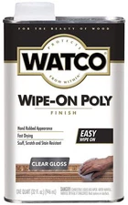 Watco 68041 Wipe-On Polyurethane Finish, Quart, Clear Gloss