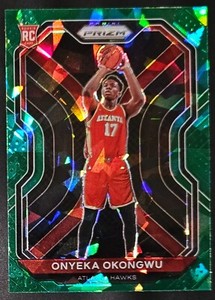 Onyeka Okongwu 2020-21 Prizm FANATICS GREEN ICE PRIZM Parallel Rookie Card 260