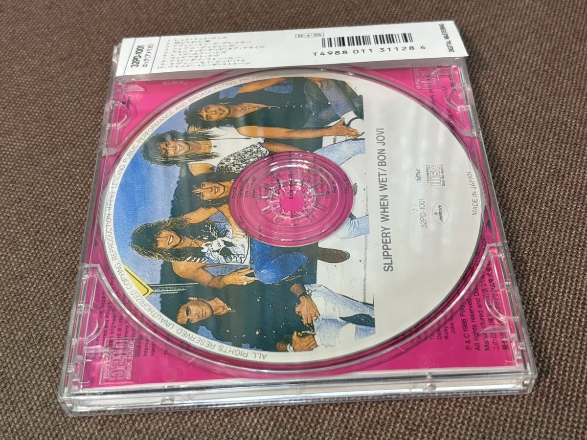 BON JOVI Slippery When Wet JAPAN PICTURE CD 32PD-1001 w/ OBI