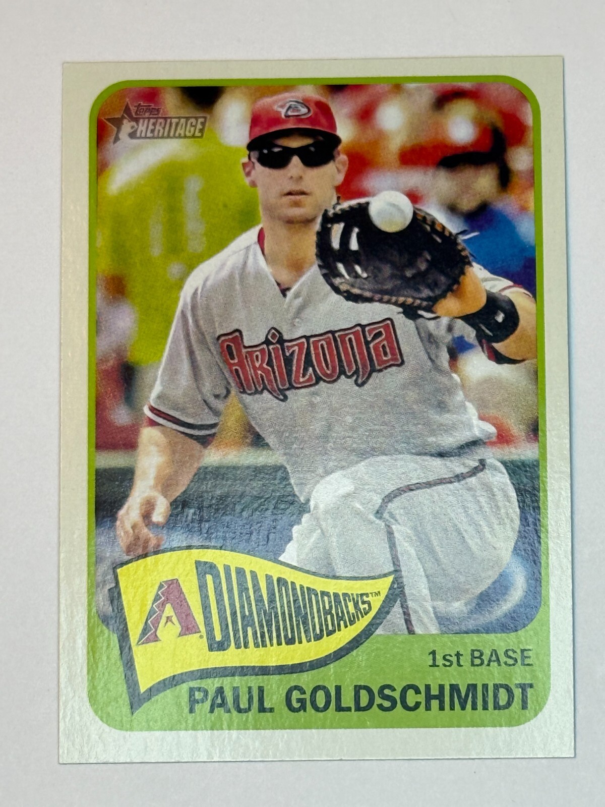 2014 Topps Heritage Paul Goldschmidt ACTION VARIATION SP #463 Diamondbacks