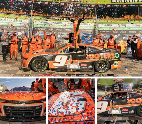 CHASE ELLIOTT 2024 TEXAS WIN RACED VERSION HOOTERS 1/24 ARC DIECAST - Picture 4 of 4