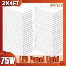 4-96 Pack LED Flat Panel Troffer 2x4 Foot 75 Watts, Edge-Lit Drop Ceiling Lights