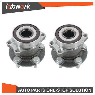 Labwork Pair Rear Wheel Bearings and Hubs 2014-2018 For Subaru Forester Impreza