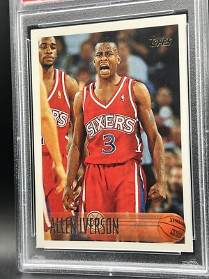 1996-97 Topps Allen Iverson Rookie PSA 6 EX-MT Philadelphia 76ers