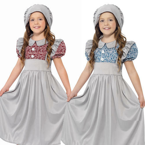 Girls Victorian School Girl Costumes Book Day Victorian Kids Childs Fancy  Dress | eBay