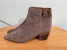 Franco Sarto Women's Size 8M Shaina Tan Suede Booties Ankle Boot Zipper