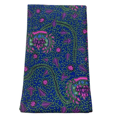 African wax print ANKARA 100% cotton 6 yards fabric Craft/Dress/ Skirt/ NEW !!! - Picture 5 of 7