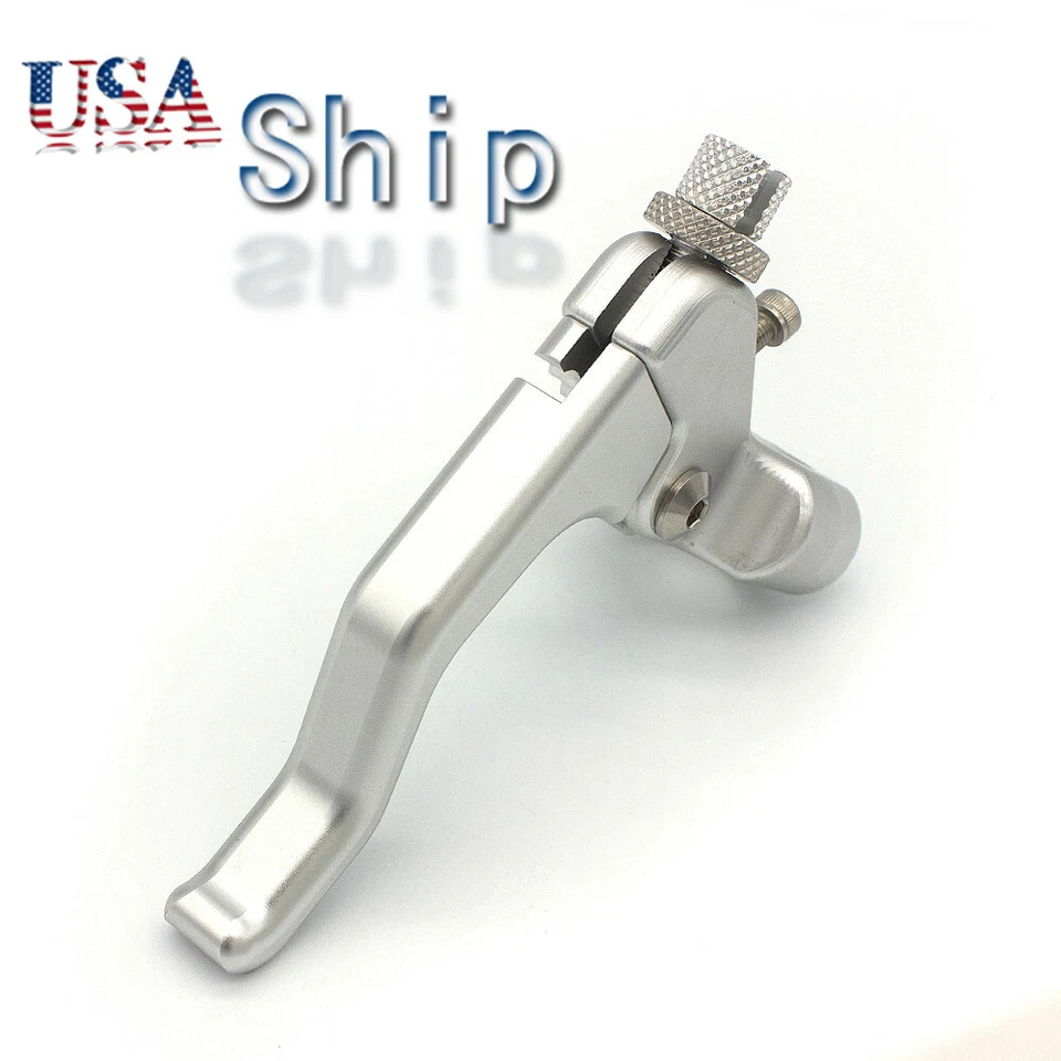 Универсальный серебристый трюковой рычаг короткого сцепления для руля с ЧПУ США 7/8 дюйма - Изображение 2 из 4