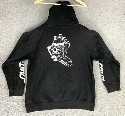 Santa Cruz Skateboards Hoodie Adult Medium Black Skull In Hand