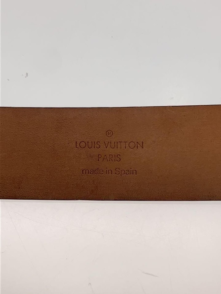 LOUIS VUITTON Belts Leather Brown All Pattern Mens Used eBay