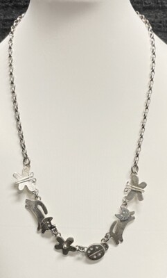 Sterling Silver Anne And Jane Harvey O-shape Chain Necklace(19.01g)