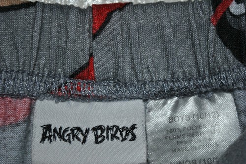 Angry Birds Boys' Gray Pajama Pants Sleep Bottoms Size 10-12 - Picture 5 of 10
