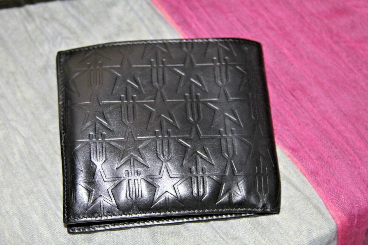 Givenchy Star Embossed leather Billfold Wallet $550 100