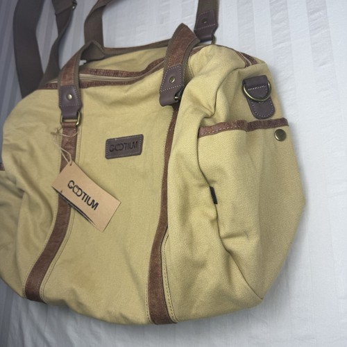 NEW Gootium Duffle Bag Canvas Travel Weekender Gym Tote Shoulder Strap 28L - Picture 5 of 16