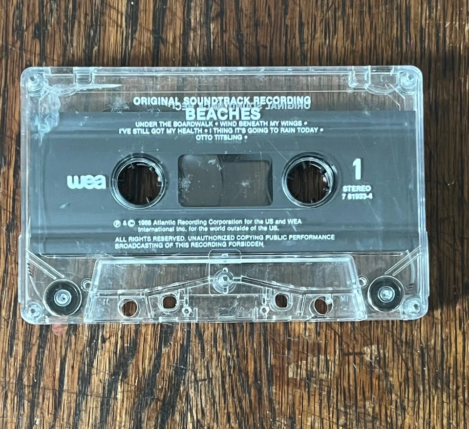 BEACHES Soundtrack AUDIO CASSETTE TAPE 1988 WEA Indonesia - BETTE MIDLER - Image 2 of 4