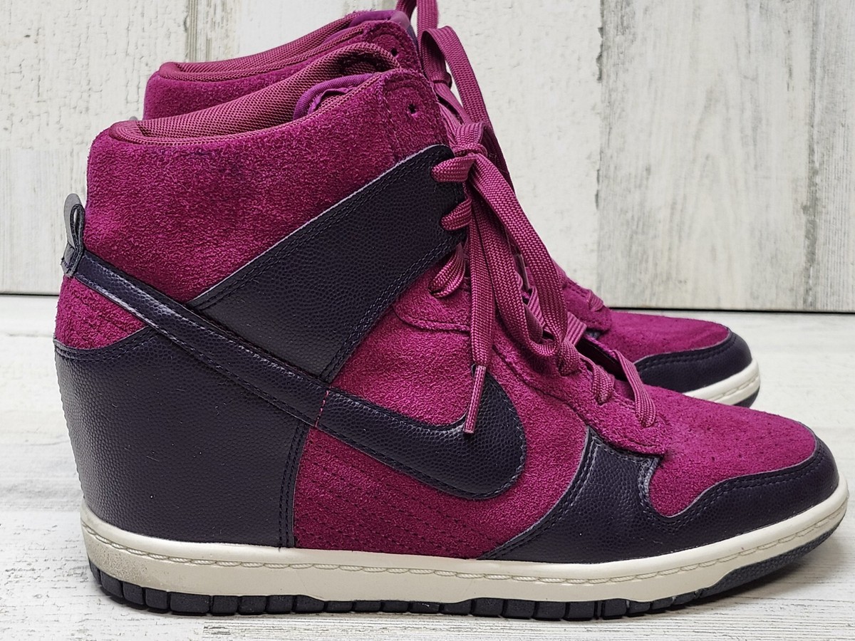 Nike Dunk Sky Hi Wedge Women 8 Magenta Purple Dynasty' Shoes