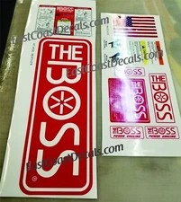 BOSS RT3 Straight Snow Plow Decal Replacement  10pc Kit Blade Warning BKRT3S NEW