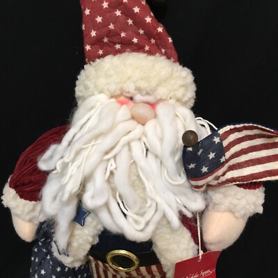 Large Patriotic Santa Claus Standing Figure Christmas Decoration Kohl s