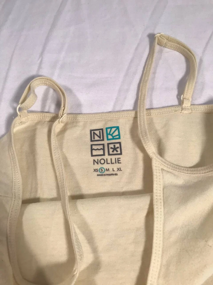 Camiseta sin mangas Nollie para mujer talla pequeña amarilla pálida verano cami ligera Foto 2 de 4