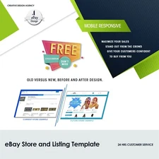 Professional Ebay Store Design & Listing Template Fully Custom Responsive 2020